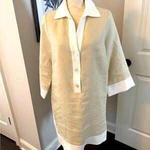 Tuckernuck Cream and White Tunic dress. Size L